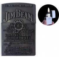 Зажигалка Jim Beam карманная, газовая (Обычное пламя)